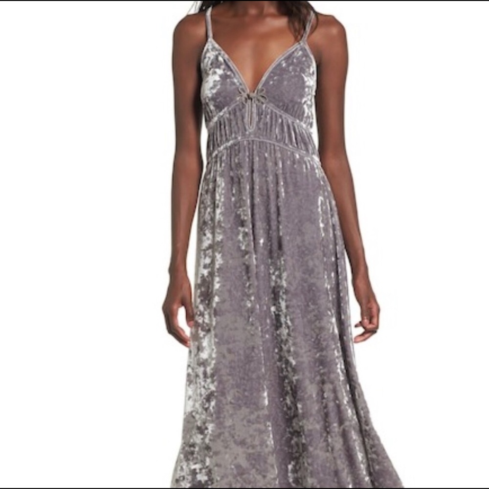 BP | Crushed Velvet Midi Dress XS